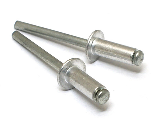 Closed rivets, aluminum screws, aluminum rivets